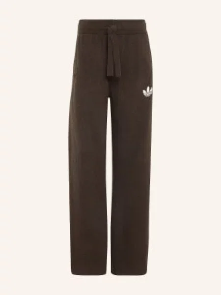 Adidas Originals Pletené Kalhoty Essentials Knit hnědá