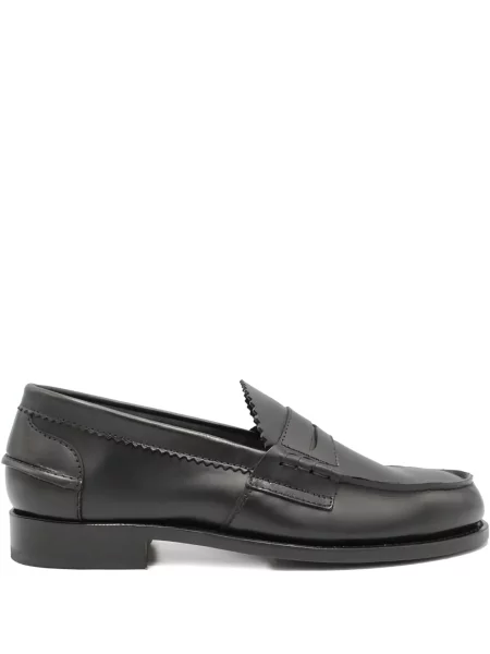 Kožne loaferice Saxone Of Scotland crna
