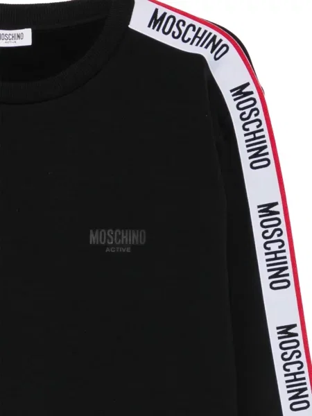 Суитчър Moschino с кръгло деколте с автограф черно