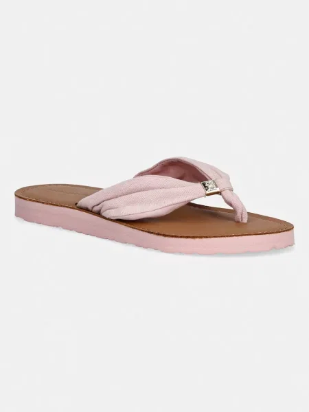 Tommy Hilfiger japonke TH LTR FOOTBED SUMMER SANDAL roza
