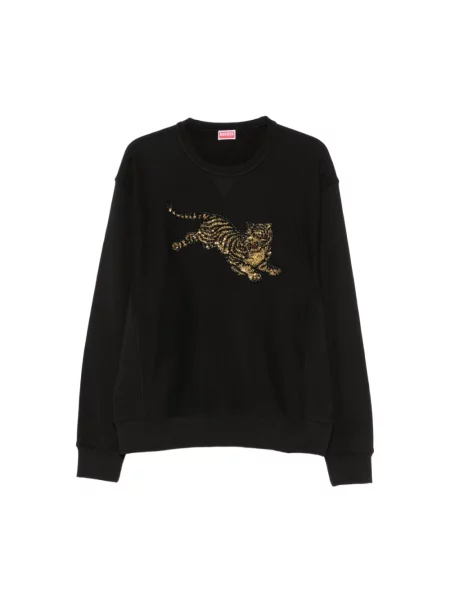 Haftowana bluza Kenzo w tygrysie prążki czarna