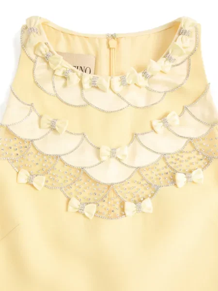 Siuvinėta kostiumas mini mini suknelė Valentino Garavani geltona