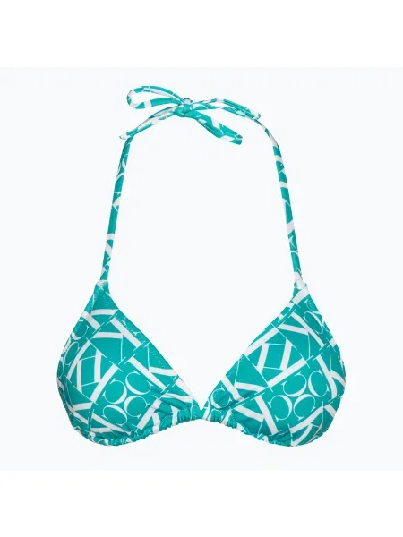 Olcsóbban. Bikini felső Calvin Klein Triangle-RP Print monogram blue. Méret: XL kék