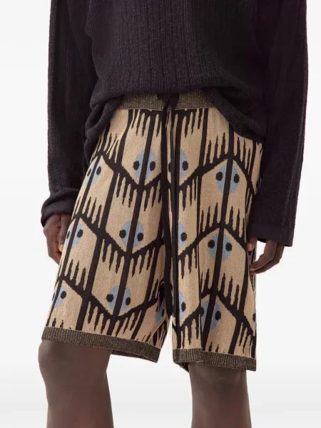 Pantaloni scurți Commas tricotate cu imprimeu geometric