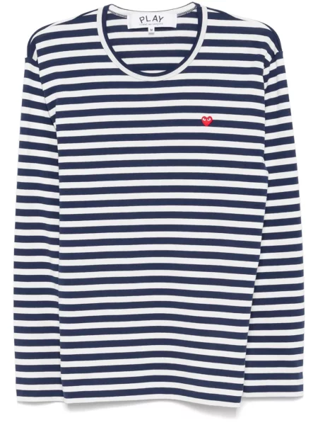 Tricou Comme Des Garcons Play cu motiv cu inimi alb