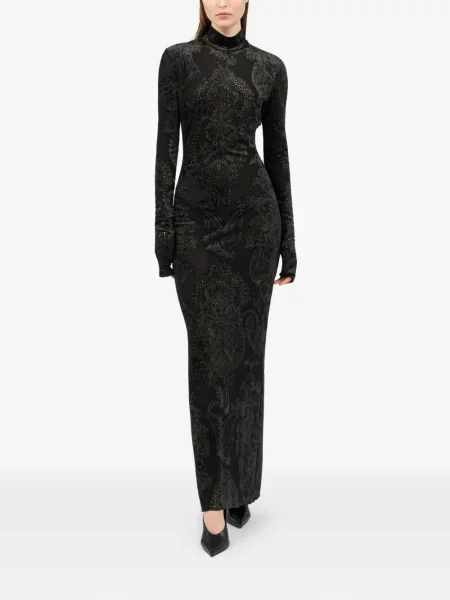 Rochie Roberto Cavalli cu imagine de costum negru