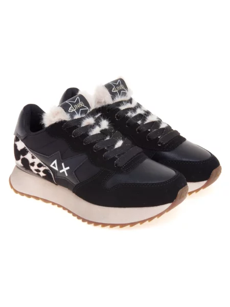 Sneakersy Sun68 skórzane czarne