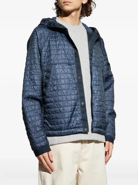 Geacă Stone Island cu strasuri albastru