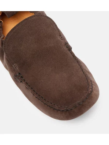 Pantofi loafer Tod's din piele de căprioară maro