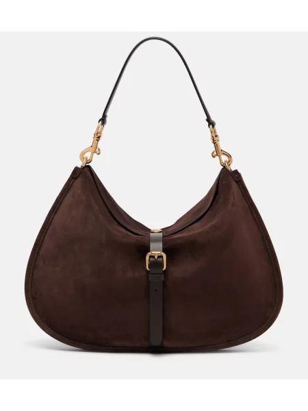 Geantă Etro din piele de căprioară maro