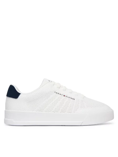 Laisvalaikio batai Tommy Hilfiger Th Court Knit balta