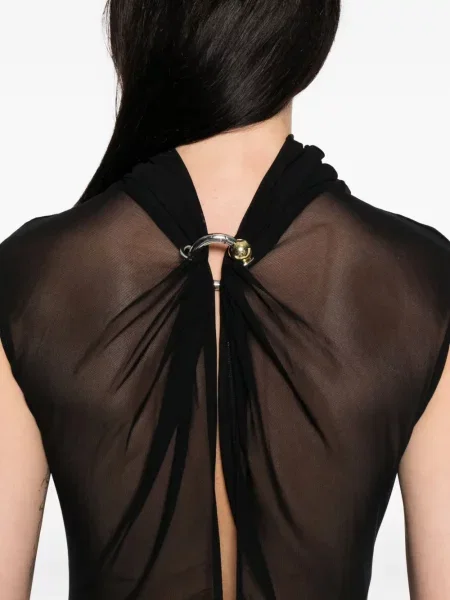 Костюм макси рокля Jean Paul Gaultier с пайети черно