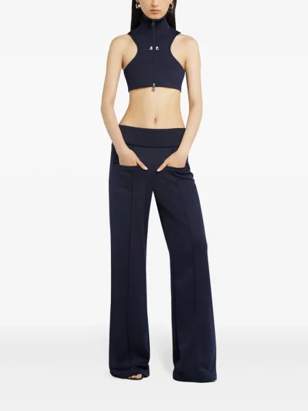 Pantaloni Courreges albastru