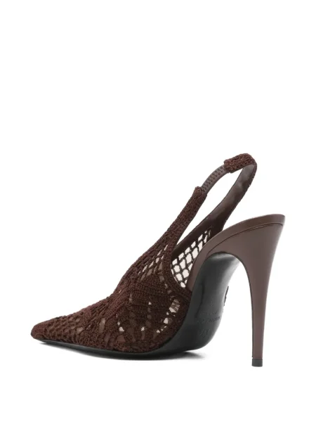 Pantofi cu toc Magda Butrym tricotate slingback maro