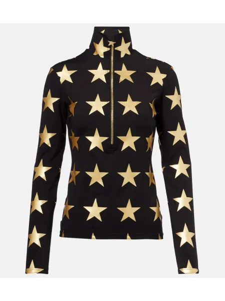 Половин цип термобельо Goldbergh с принт черно