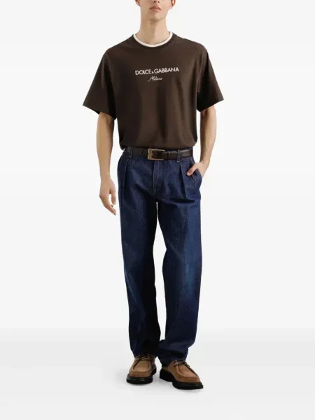 Blugi Dolce & Gabbana plisate albastru