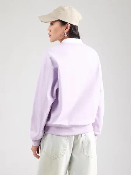 Calvin Klein Jeans Mikina dámska s bavlnou fialová