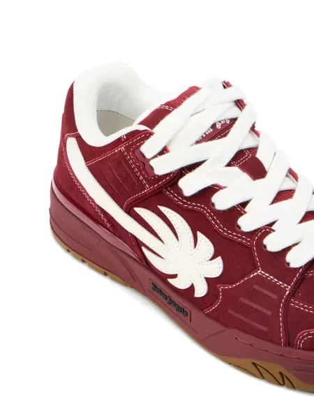 Sneakerși Palm Angels din piele de căprioară roșu