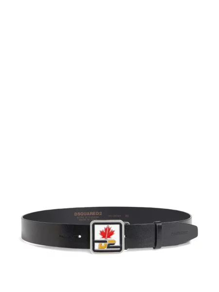 Cu centură curea Dsquared2 din piele negru