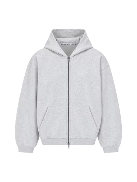 Bluza z kapturem Alexander Wang z kapturem szara