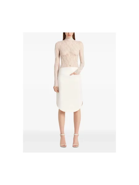 Spódnica midi Courreges biała