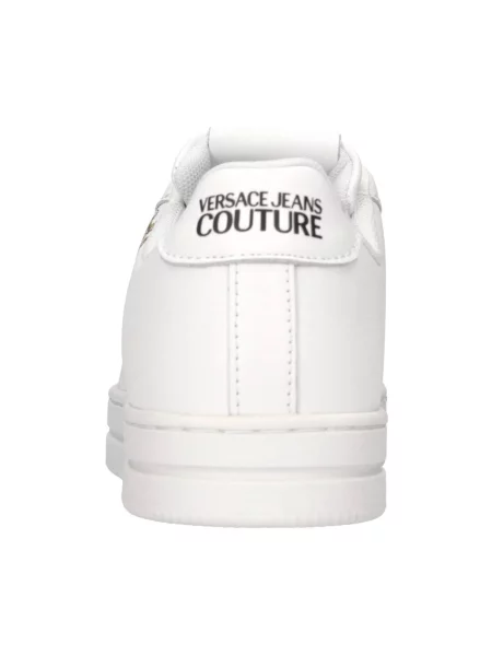 Sneakersy Versace Jeans Couture skórzane casual z nadrukiem białe