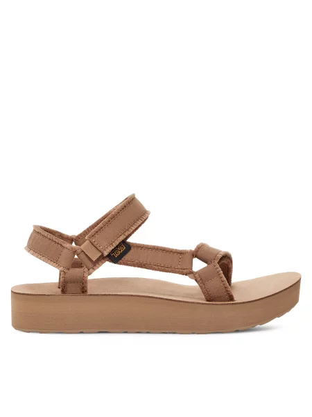 Треккинговые сандалии Teva из канваса коричневые