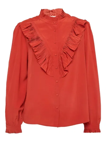 Bluză Zadig&voltaire de mătase roșu