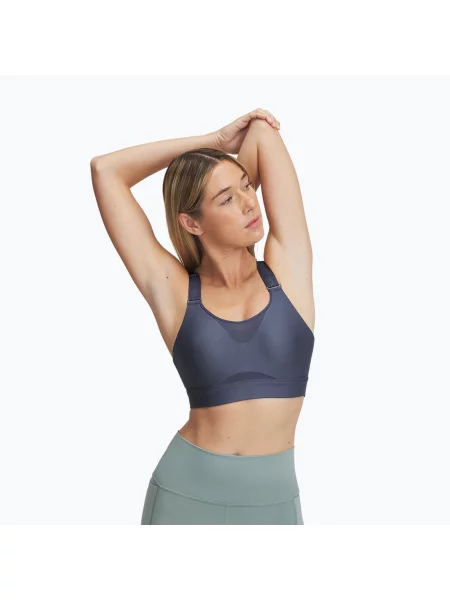 Biustonosz treningowy Under Armour Infinity High downpour gray granatowy