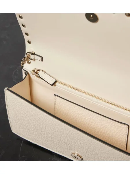 Colier Valentino Garavani din piele alb
