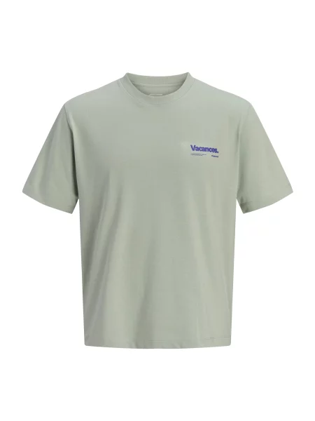 JACK & JONES Tricou albastru gențiană / verde / verde pastel / murdar alb