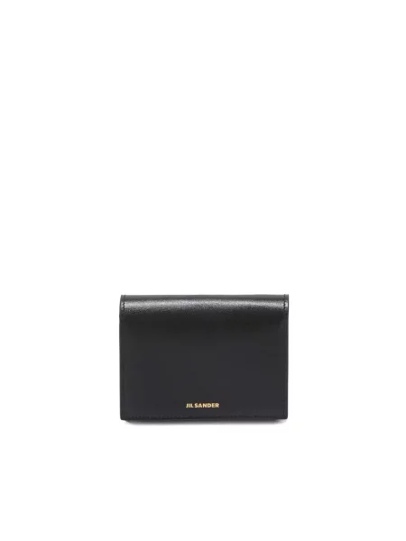 Portfel Jil Sander skórzany czarny