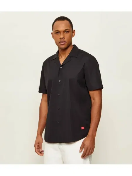 HUGO Cămașă Ellino | Straight fit negru