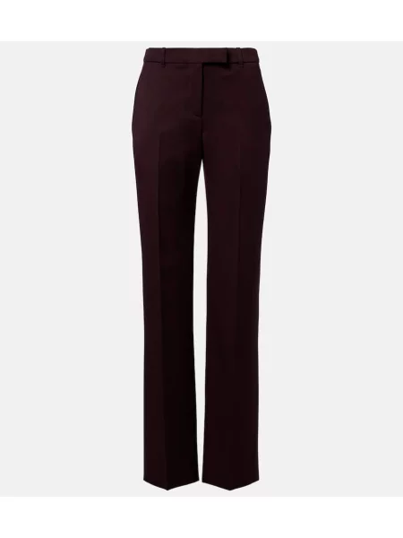 Pantaloni Mcqueen de lână bordo
