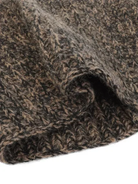 Fular Lemaire din lână alpaca maro