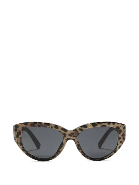 Ochelari de soare cu ochi de pisică Dolce & Gabbana Eyewear cu imagine cu model leopard maro