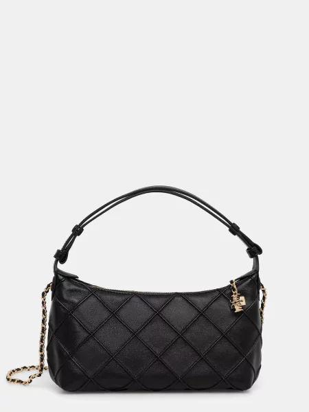 Tory Burch geantă crossbody pentru femei din piele Fleming negru