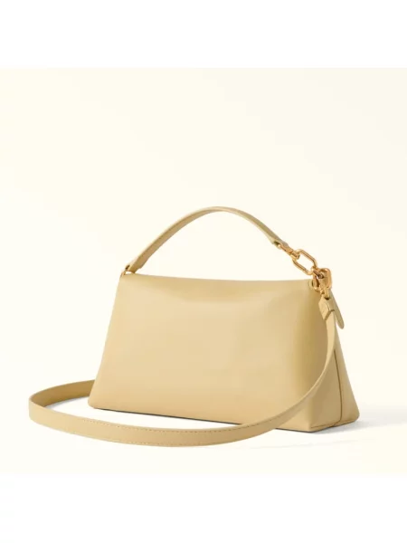 Torebka crossbody Furla skórzana żółta