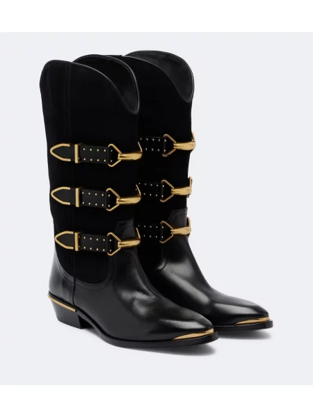 Botine Isabel Marant din piele de căprioară negru