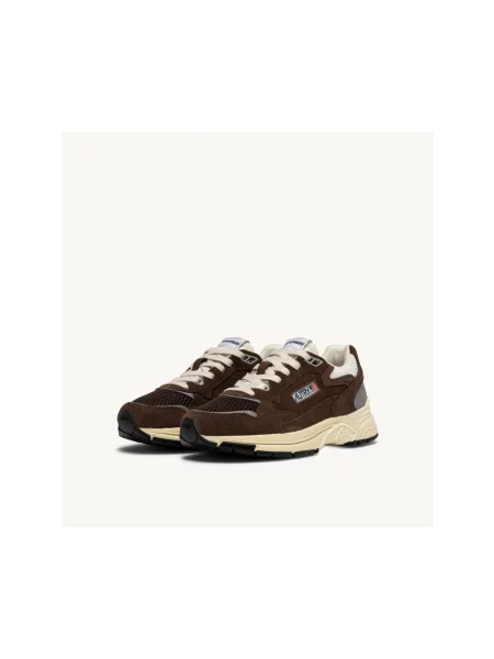 Sneakersy Autry brązowe