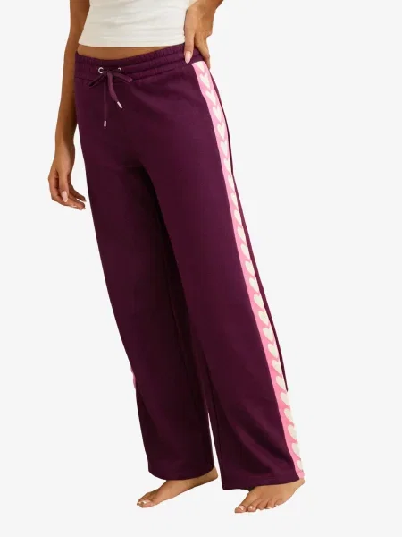 Love & roses Pantaloni mov zmeură / roz alb