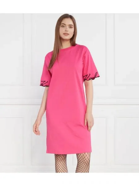 Karl Lagerfeld Rochie karl signature slv hem roz