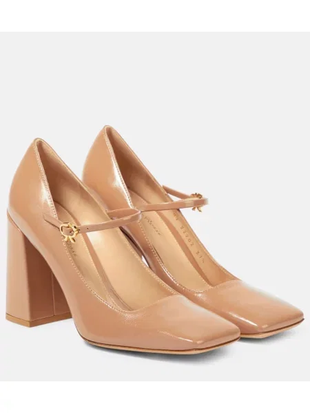 Pantofi cu toc Gianvito Rossi din piele roz