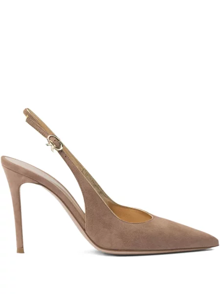 Pantofi cu toc Gianvito Rossi slingback roz