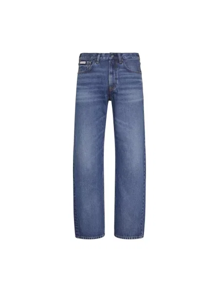 Blugi drepți Calvin Klein Jeans albastru