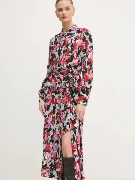 Платье миди Diane Von Furstenberg клеш черное