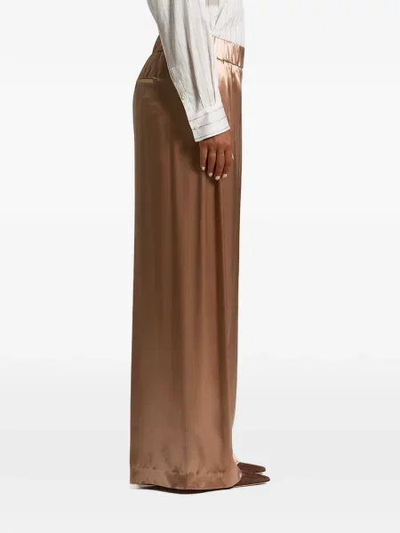 Pantaloni Peserico din satin maro