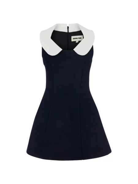 Gulerat rochie mini Shushu/tong fără mâneci albastru