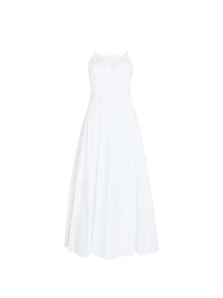 Rochie midi Staud cu volane alb
