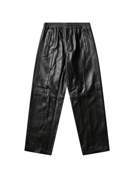 Pantaloni Y-3 din piele negru